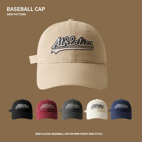 Athletics Gestickte Washed Cotton Baseballkappe Für Herren Damen Soft Top Verstellbare Retro Sport Kappe Sonnenschutz Hat