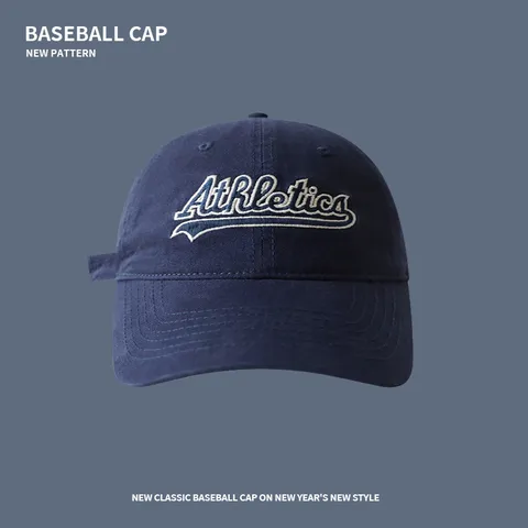 Athletics Gestickte Washed Cotton Baseballkappe Für Herren Damen Soft Top Verstellbare Retro Sport Kappe Sonnenschutz Hat