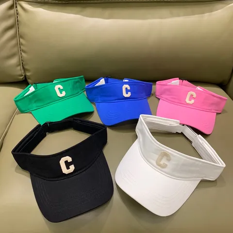 Sommer Mode Buchstaben Stickerei Sonnenvisier Hut Für Damen Herren Koreanischer Stil Einstellbar Sport Baseballkappe UV-Schutz Atmungsaktiv Sonnenschutz Hut