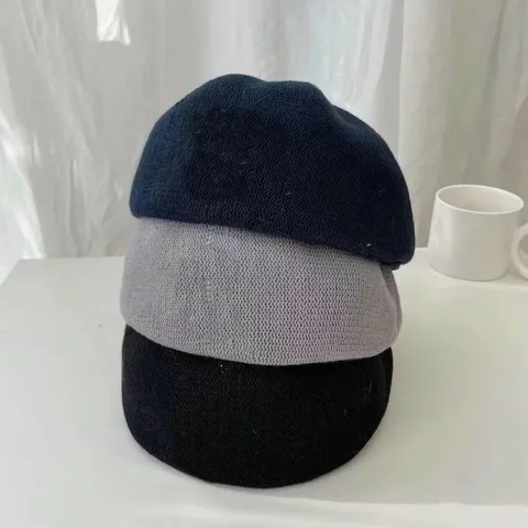 Japanischer Stil Baskenmütze Für Damen Herren Atmungsaktiv Sommer Dünne Schiebermütze Retro Maler Künstler Hut