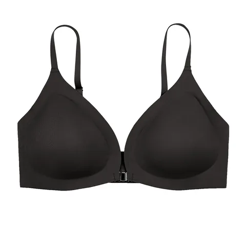 Women's Seamless Front Closure Bra Sexy Wireless Push Up Bralette Comfortable Breathable Adjustable Thin Cup Underwear