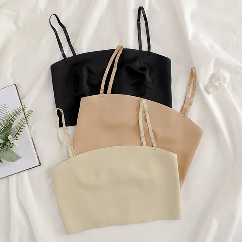Women's Sexy Seamless Tube Top Camisole Breathable Backless Wireless Bralette