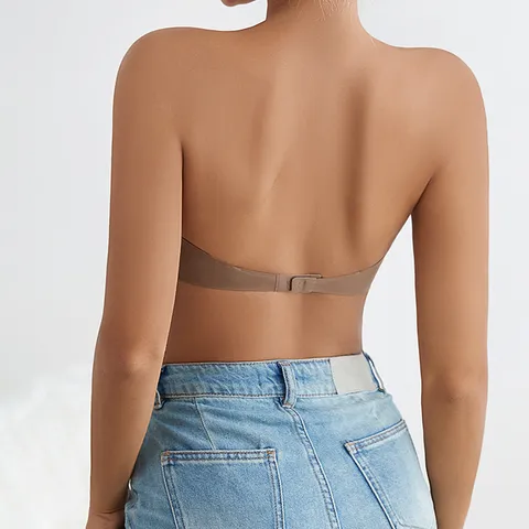 Women's Strapless Tube Top Invisible Seamless One-Piece Backless Bra Thin Comfortable Summer Basic Underwear