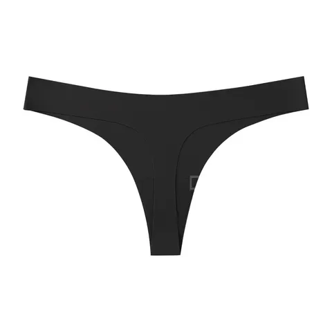 Women's Seamless Ice Silk Butterfly Print Thong Low Waist Breathable Sexy Invisible Panties Yoga Sports Underwear
