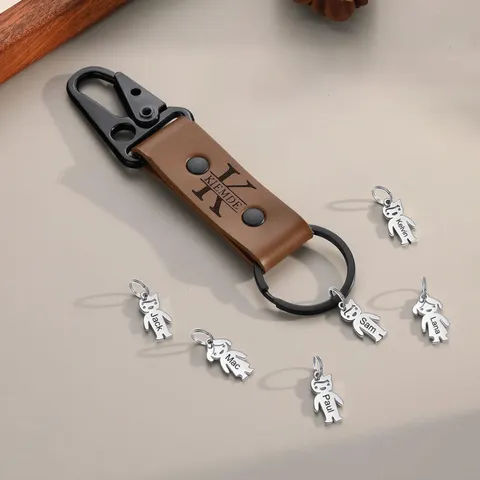 Vintage Amerikanischer Stil PU Leder Schlüsselanhänger Mit Adler Schnalle Outdoor EDC Taille Leder Schlüsselanhänger Graviert Zubehör