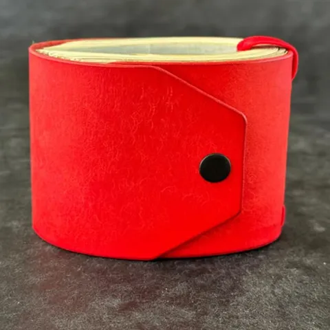 Minimalist PU Leather Cash Wrap Wallet Creative Cash Organizer Storage Pouch With Magnetic Buckle Elastic Band Daily Unisex Coin Purse