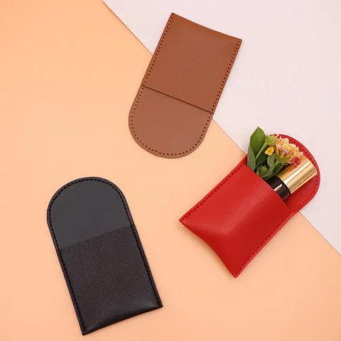 Custodia Protettiva Portatile in Pelle PU Organizzatore da Viaggio Mini Borsa per Profumo Olio Essenziale Rossetto
