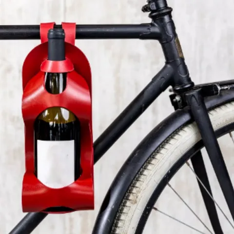 Tragbare Outdoor PU Leder Weintasche Flaschenhalter Für Mountainbike Fahrrad Hängende Weinhülle Champagner Aufbewahrungstasche