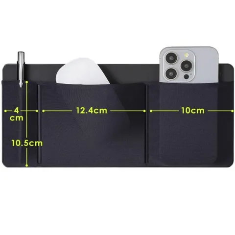 Portable Adhesive Laptop Back Pocket Lycra Fabric Elastic Mouse Pouch Sleek Storage Sleeve For Phone Cables Stylus Organiser