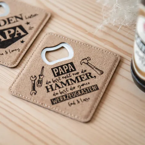 Quadratischer Edelstahl Bierflaschenöffner Multifunktionaler PU Leder Untersetzer Tragbare Getränkematte Für Küche Bar Party Zubehör
