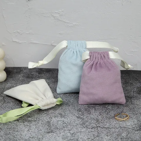 Samt Schmuckbeutel Kordelzug Kleine Taschen Für Schmuck Aufbewahrung Geschenkverpackung Taschen Hochzeit Party Kordelzug Beutel