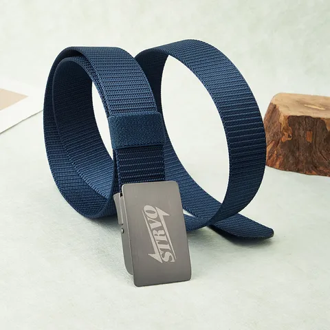 Unisex Automatic Buckle Tactical Canvas Belt Alloy Buckle Thickened Nylon Webbing Casual Work Belt For Men Women Outdoor Belt