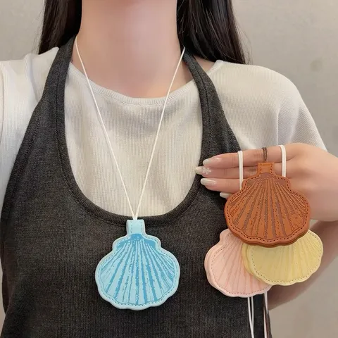 Leder Muschel Magnetbrillenclip Lange Pulloverkette Seaside Resort Stil Nischen-Design Mode Halskette Für Damen
