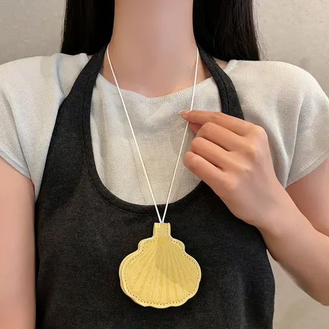 Leder Muschel Magnetbrillenclip Lange Pulloverkette Seaside Resort Stil Nischen-Design Mode Halskette Für Damen