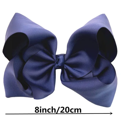 Large Boutique Hair Bows For Girls Grosgrain Ribbon Hair Clips Solid Color Alligator Clips Hair Accessories For Kids Girls