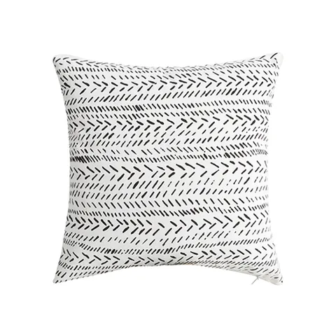 Geometric Print Linen Cotton Pillow Cover Nordic Style Square Throw Pillow Case For Sofa Office Home Decor