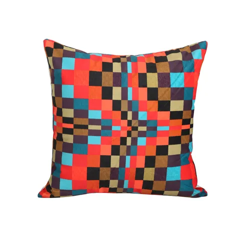 Modern Minimalist Geometric Grid Throw Pillow Cover Colorful Square Pillowcase Decorative Cushion Cover For Living Room Bedroom Home Decor