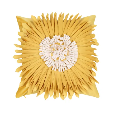 3D Floral Throw Pillow Cover Embroidered Daisy Sunflower Cushion Case Modern Minimalist Decorative Pillow Cover For Sofa Bed Home Decor