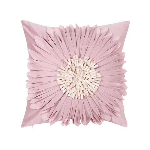 Modern Luxury 3D Floral Throw Pillow Cover Handcrafted Embroidery Decorative Cushion Case For Sofa Office Car Home Decor