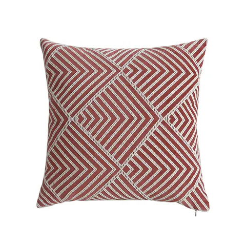 Modern Minimalistisch Geometrisch Geborduurd Kussensloop Katoen Linnen Vierkant Bank Kussenhoes Decoratief