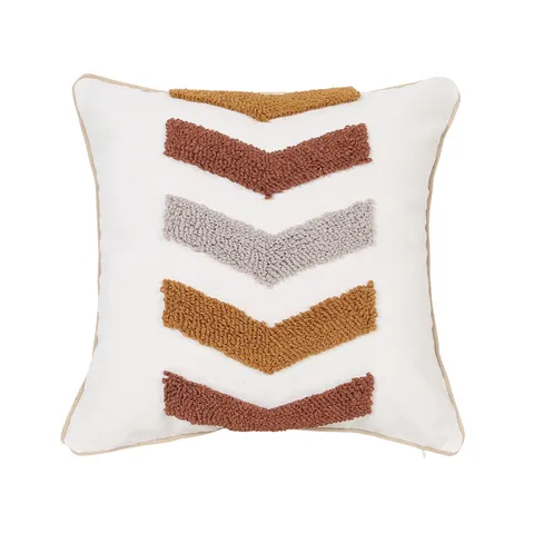 Tufted Throw Pillow Cover Geometric Nordic Style Cotton Blend Decorative Cushion Case For Sofa Bed Living Room