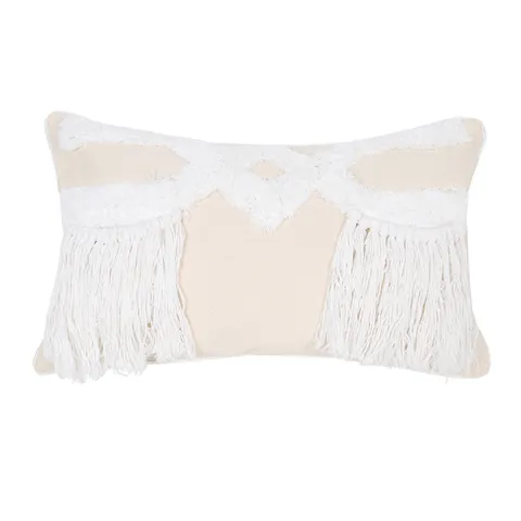 Moroccan Tufted Throw Pillow Cover Geometric Cotton Cushion Cover With Tassels Bohemian Sofa Pillow Case For Home Decor