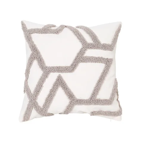 Tufted Throw Pillow Cover Geometric Nordic Style Cotton Blend Decorative Cushion Case For Sofa Bed Living Room