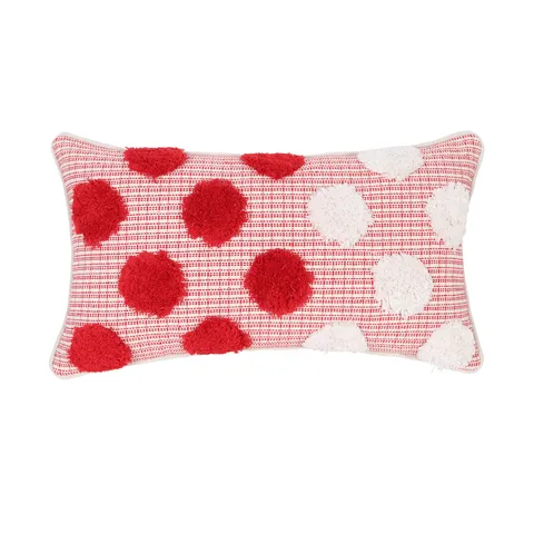 Nordic Tufted Throw Pillow Cover Geometric Polka Dot Cushion Case Soft Cotton Blend Decorative Pillowcase For Sofa Living Room