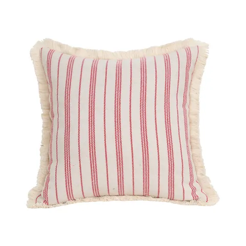 Nordic Minimalist Stripe Cushion Cover Geometric Jacquard Tassel Pillowcase For Living Room Sofa Home Decor