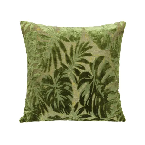 Velvet Jacquard Cushion Cover Plant Geometric Pattern Square Pillow Case For Living Room Sofa Bedside Office