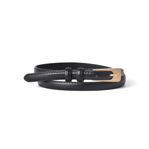 Ceinture en Cuir pour Femmes Minimaliste Décontracté Polyvalent Boucle à Ardillon Métallique pour Robe Manteau Pull Accessoires de Taille