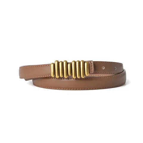 Women's Genuine Leather Belt Casual Versatile Metal Buckle Waist Belt Fashion Decorative Waistband For Jeans Dress