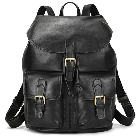Genuine Leather Backpack Men Women Vintage Casual Travel Bag Top Layer Cowhide Laptop School Rucksack