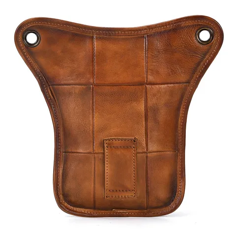 Marsupio in Vera Pelle da Uomo Vintage Pelle Bovina Invecchiata Fanny Pack Tasca Multipla Borsa da Gamba Tattica Custodia da Viaggio