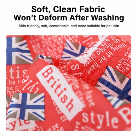 British Flag Pattern Pet Triangle Scarf Polyester Dog Bib Cat Saliva Towel Cute Pet Accessories For Daily Wear