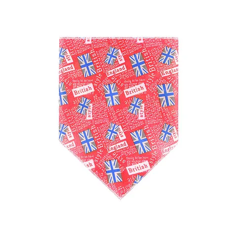 Brits Vlagmotief Huisdier Driehoek Sjaal Polyester Hond Lätzchen Kat Speeksel Doek Huisdier Accessoires