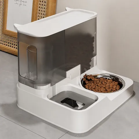 Distributeur Automatique de Nourriture et d'Eau pour Animaux de Compagnie Grande Capacité Ensemble de Bol pour Chats et Chiens