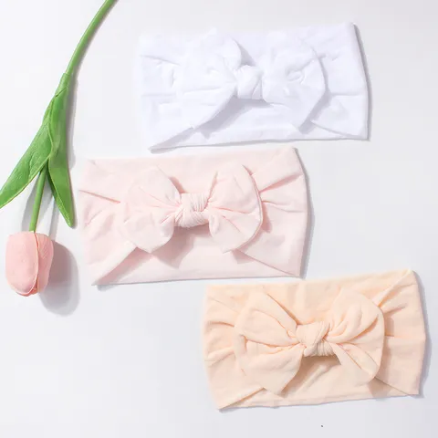 Baby Girl Nylon Headbands Soft Elastic Bowknot Hair Bands Cute Toddler Infant Princess Hair Accessories Kids Headwraps