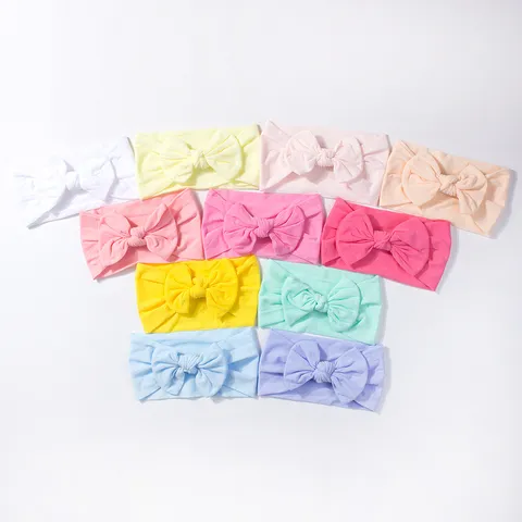 Baby Girl Nylon Headbands Soft Elastic Bowknot Hair Bands Cute Toddler Infant Princess Hair Accessories Kids Headwraps