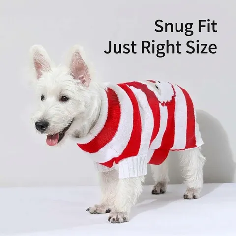 Schattige Kerst Honden Trui Pup Winter Warme Gebreide Kleding Kerstman Rendier Sneeuwpop Huisdier Kleding