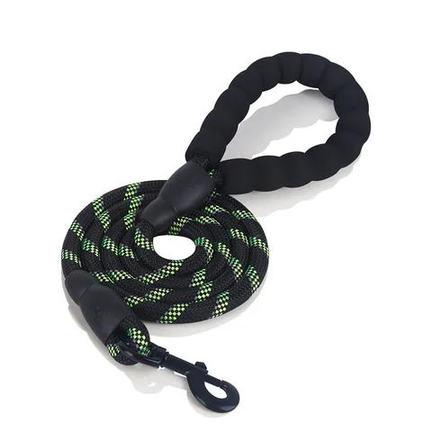 Nylon Reflecterende Hondenlijn Voor Middelgrote Grote Honden Sterke Traininglijn Met Comfortabel Schuimrubberen Handvat