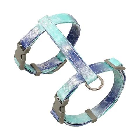 Gradient Cat Harness And Leash Set Adjustable Anti Escape Pet Walking Vest Soft Polyester Lead For Small Cats