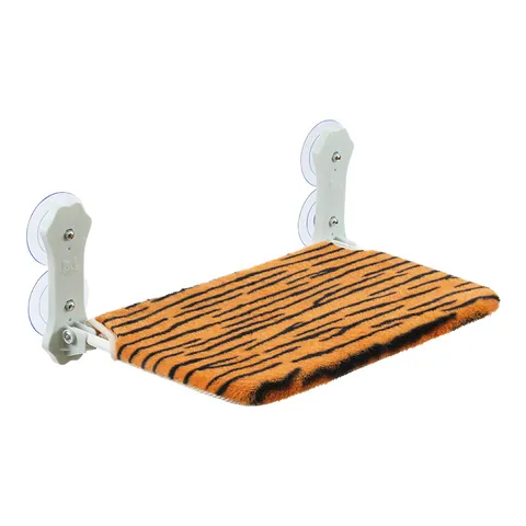 Foldable Cat Hammock Window Perch With Suction Cups Tiger Pattern Pet Resting Seat Hanging Bed For Cats