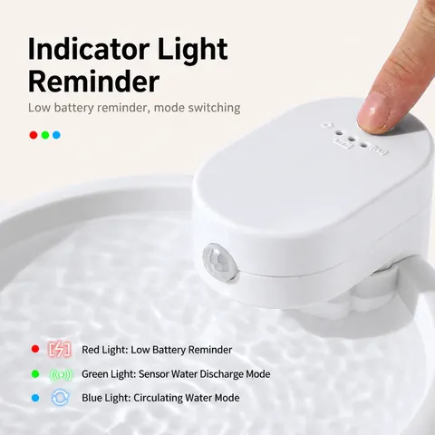 Wireless Pet Water Dispenser Automatic Smart Sensor Pet Water Fountain Transparent Water Tank Silent Flowing Cat Dog Water Bowl