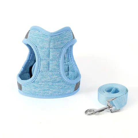 Huisdier Hond Kat Mesh Vest Tuigje Lijn Set Ademend Reflecterend Kleine Puppy Wandeltuig