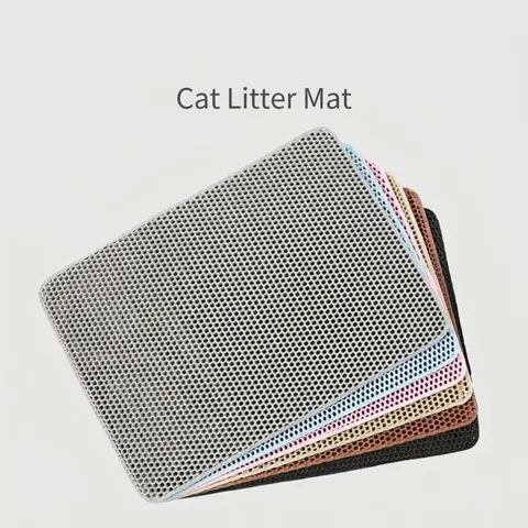 Dubbellaagse EVA Kattenbakmat Waterdicht Honingraat Ontwerp Antislip Huisdier Strooi Opvangmat Wasbare Kattenbakmat