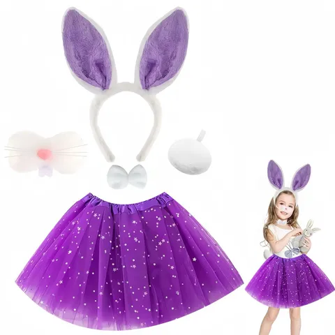 Cute Plush Rabbit Ears Headband Halloween Easter Party Costume Headwear Children Adult Wash Face Hair Accessories