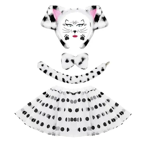 Easter Plush Dalmatian Dog Headband Cute Animal Hair Accessories Set Cosplay Party Performance Costume