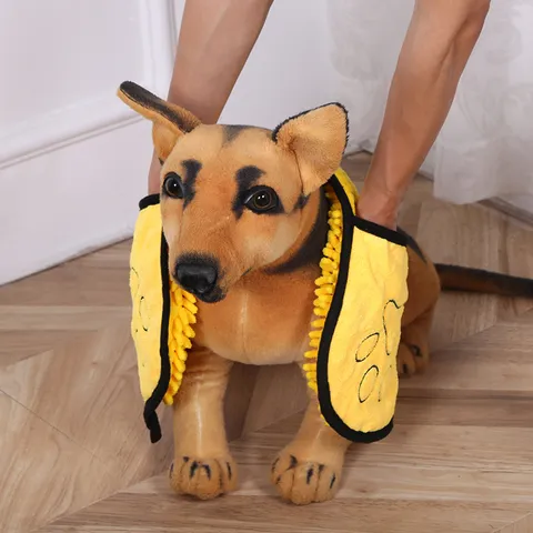 Toalla de Chenilla para Mascotas Perro Gato Toalla de Baño Súper Absorbente de Secado Rápido Toallas de Baño con Huella de Pata Artículos para Mascotas