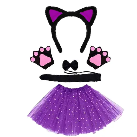Cute Plush Cat Ear Headband Animal Cosplay Costume Hair Accessories Christmas Halloween Party Wash Face Hair Band